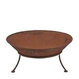 SMPLY. - Brasero Exterior Jardin - Hoguera Jardín con Trípode, Pozo de Fuego terrazas, Jardines y Camping (60 centímetros, corten)