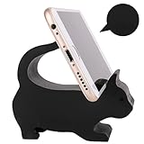 Plinrise Animal Phone Stand, Update New Cat Silicone Phone Holder, Creative Phone Tablet Stand Mounts for Free You Hands (Big Black)