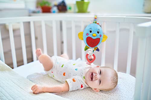 Clementoni Carillon Oiseau Soft Bird Peluche Musicale Développement des Emotions Moments de Détente Tissu Doux Facile à Accrocher pour Enfants Dès - vue 5