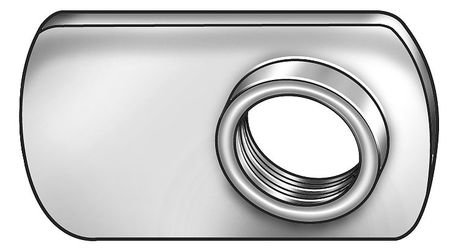 #10-24 Steel Tab Base Weld Nut with Offset Hole, 50 pk.