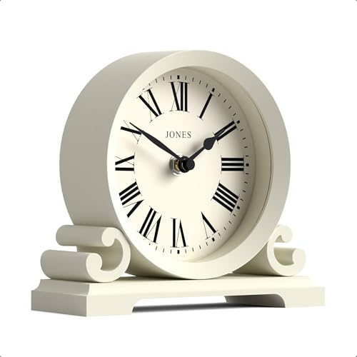 JONES CLOCKS® Saloon Mantel Clock | Small Traditional Double Scroll