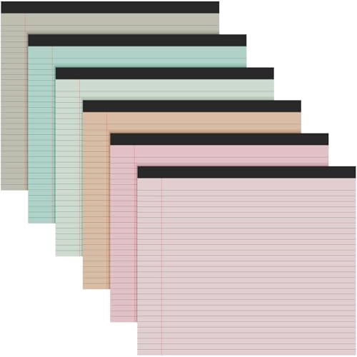 Blocs juridiques lignés 80g/m² avec 40 feuilles épaisses couleurs bohème pour écrire sans bavure