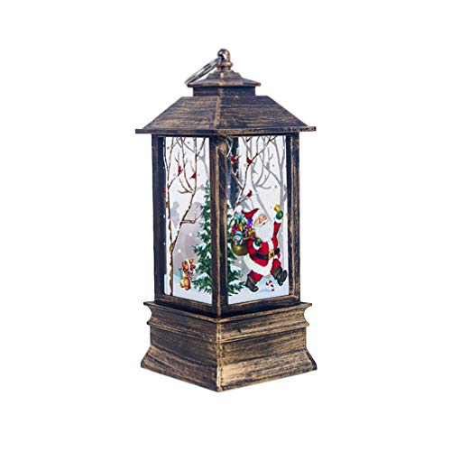 Preisvergleich Produktbild Amosfun Weihnachten Laterne LED Beleuchtung 3D Effekt Tischleuchte hängende Weihnachtslaterne Tischlaterne Weihnachtsdeko - ohne Batterie