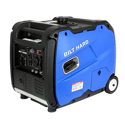 BILT HARD Quiet Inverter Generator 4000 Watt, with Electric Start & Fuel Shut Off, Gas Powered Outdoor RV Ready Generator for Camping, EPA & CARB Approved