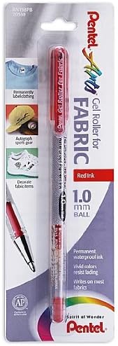 Pentel Fabric Gel Roller Pens black [PACK OF 12 ]