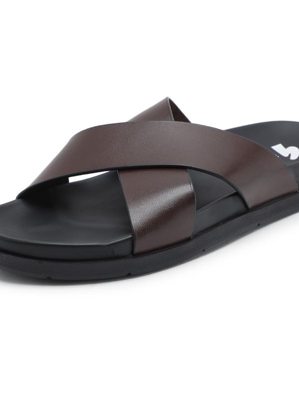 Image of Gabicci Mens Fisherman Sandal, Hook And Loop Leather, Casual Sandal,EVA Sole, Flat Heel,Maxima