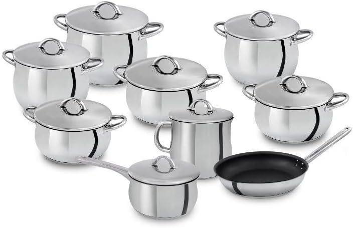 Silampos Domus - Juego de utensilios de cocina de acero inoxidable (17 piezas)