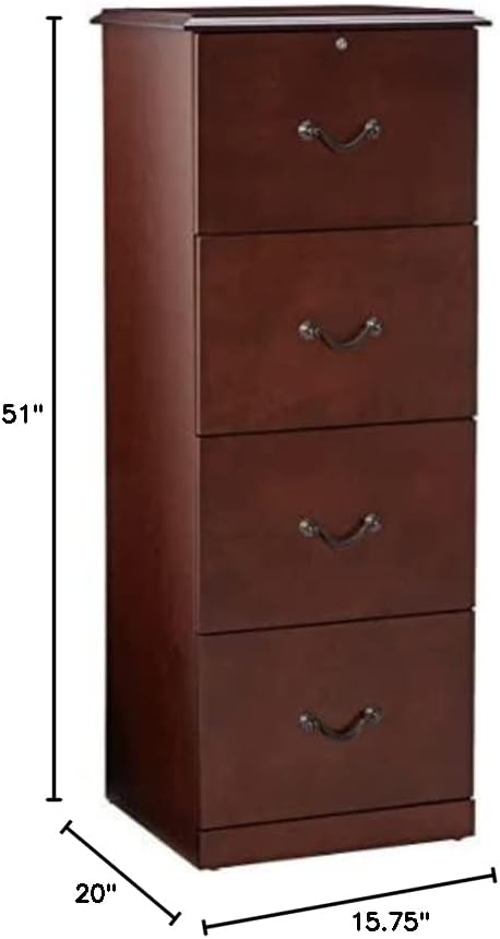 Z-Line Designs 4-Drawer Vertical File Cabinet, Cherry