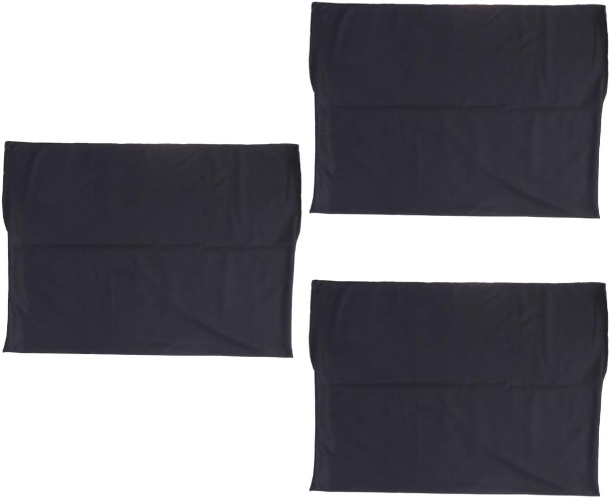 3pcs Black Polyester Computer Monitor Dust Cover Protector with Inner Lining for Lcd Screen Washable Cover for Full against Scratches for Storage Travel