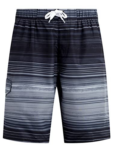 Image of Kanu Surf Men's Big Viper Extended Size Stripe Swim Trunk
