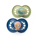 MAM Original Soothers | 18-36 Months | Pack of 2 | Comes in Dummy Steriliser Box | Sustainable Materials | Baby Accessories | Blue/Green (Various Designs)