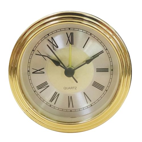 RETUOLWAG Mecanismo de reloj despertador, 7,6 cm de diámetro, números arábigos o romanos, inserto redondo para entusiastas de los relojes