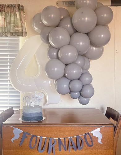 Image of 4 Balloon Numbers Birthday Decorations, 40In White Balloons for Men Women | Eye-catching Appearance, Perfect Decorative Centerpieces, Convenient Self-sealing Structure, Widely for Various Occasions
