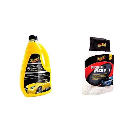Meguiar's G17748EU Ultimate Wash & Wax Autoshampoo und Meguiars ME X3002 Microfibre Wash Mitt