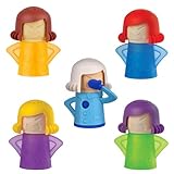AUPLEX 5 PCS Angry Mama Microwave Cleaner & Chilly Mama Fridge Deodoriser, High Temperature Steamer Cleaning Equipment Microwave Steam Cleaner, Kitchen Gadget Tools Quickly Removes Stains and Odors