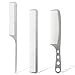 3 Pcs Metal Comb Stainless Steel Fine Tooth Comb Flat Top Barber Combs Professional Barber Comb Set Anti Static StylingComb Hairdressing Barbers Combs for Hair Stylist Women Men Hair Styling Cutting