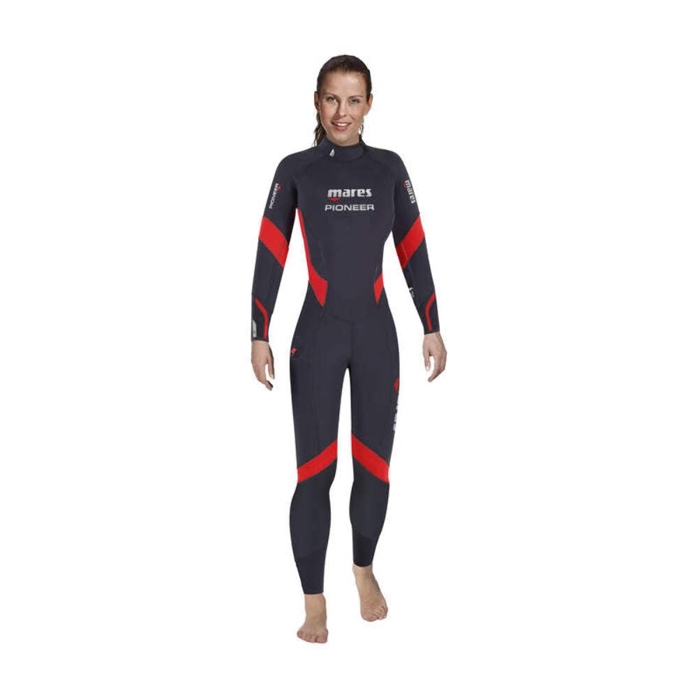 Mares Damen Wetsuit Pioneer 5mm, Blue/Red, S3, 412345