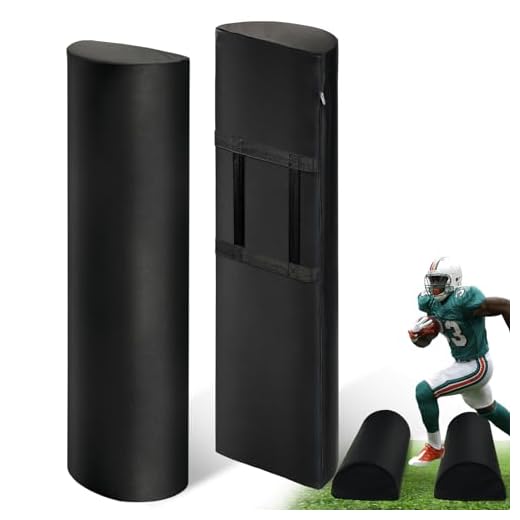 2 PCS Football Step Over Dummy PU Football Tackling Dummy Waterproof Football Training Equipment with Handle for Footwork Sports Training