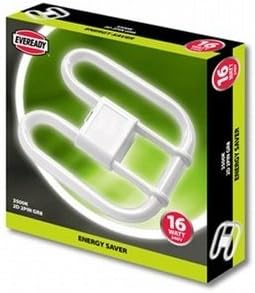 Eveready x6 16w 2D Square 4-Pin GR10q Cap Standard White (3500k) Compact Fluorescent Lamp, 16 W