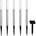 Produktbild ISOTRONIC"Blubber" Leuchtstäbe Solarlampe Gartenbeleuchtung Outdoor Garten Terrasse Edelstahl Solar 5 Steckleuchten Akku 8 Stunden Laufzeit Farbauswahl 48cm (kaltweiß/coldwhite)