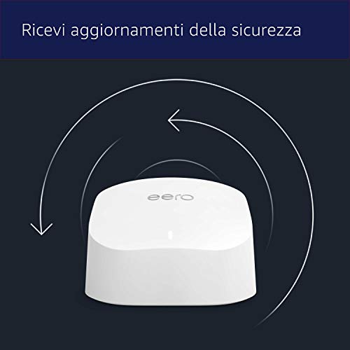 Extender Wi-Fi 6 mesh Amazon eero 6 | Estendi la tua rete eero esistente | Copertura fino a 140 m²