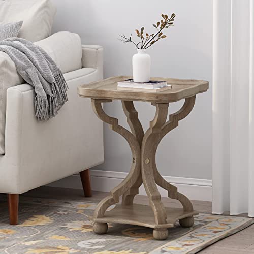 Christopher Knight Home Emerald French Country Accent Table With Square Top, Natural #TOP1