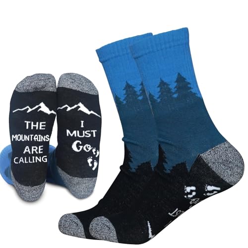 ANOTION Funny Hiking Socks for Men & Women - Moisture Wicking Lightweight Compression Socks,Women Hiking Socks Summer