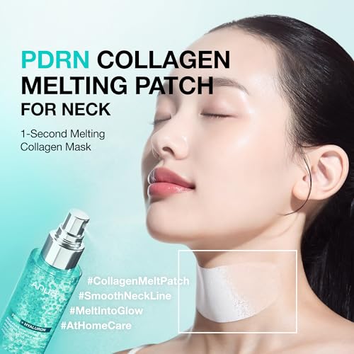 Image of Anua PDRN Collagen Melting Patch for Neck, 0.02g x 4EA, (Pack of 2) | , Lifting and Firming, Thin Film for Neck Fine Lines & Forehead, Plumping Effect with Salmon DNA, Korean Skincare