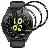 IQShield Panzer Schutz Glas Kompatibel mit Garmin Forerunner 265, 3 Stück HD Panzer Schutzfolie, 3D Runde Kante Displayschutz, Touch Sensitive, Blasenfest Schutzglas, Anti-Kratzer Panzerfolie