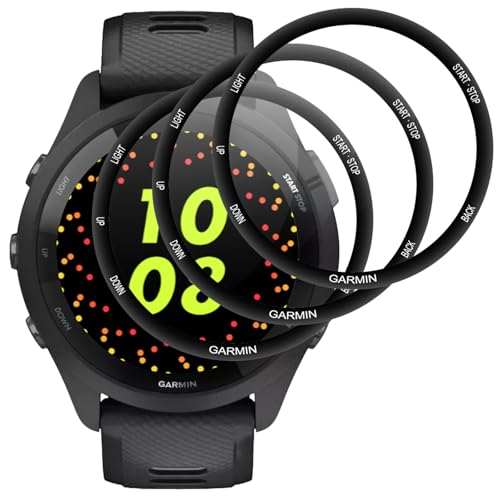 IQShield Protection Écran pour Garmin Forerunner 265, Haut Définition Verre Trempé, Vitre Protection de Anti Rayures, 3D Couverture Complète, Anti-Empreintes, 3 Pièces