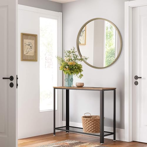 Image of AOAOPQ Mirror Wall for Bathroom Metal Brushed Frame Ative Wall Mounted Home Living Room Entryway Bedroom Bronze