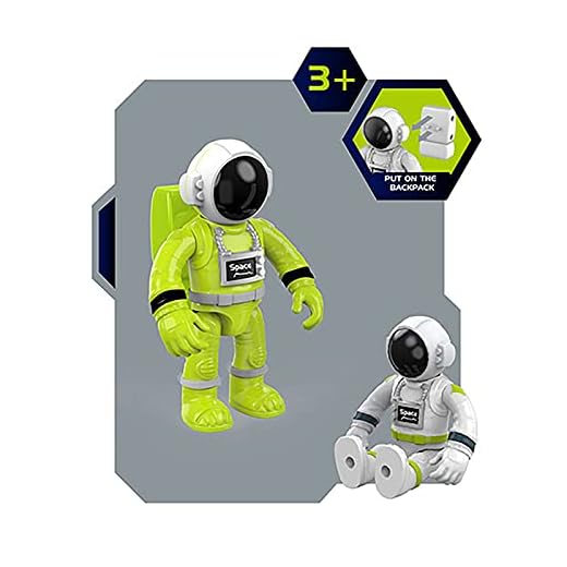 Pussel Acousto Optisk Rymdleksaker - Rymdmodell Astronaut Retur Kapsel Flygstation Raket Aviation Serie Leksak för Pojkar, Rymdranger Miljövänlig Barn Lekset (Astronaut)