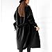 Women Trench Coats Lapel Button Cardigan Wool Long Warm Breasted Wool Casual Jacket Ladies Parka Overcoat Outwear