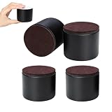 Rialzo per mobili in acciaio al carbonio, 4 pezzi, piedini per mobili da incollare, altezza 8 cm, altezza 5 cm, per divano, tavolo, armadio, letto, scrivania, rotondo, nero
