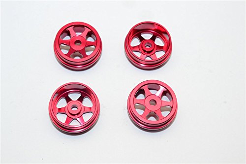 XMods Evolution Touring Upgrade Parts Aluminum Front & Rear Sinkage Rims (6 Poles) - 4Pcs (Ridge) Red
