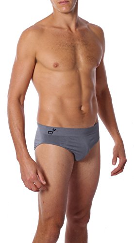 Boody Men's Briefs Athletic Underwear - Mens Underwear with Anti-Chafing Design, Seamless & Breathable - 80% Viscose derived from Bamboo Fabric for Cooling & All-Day Comfort - Charcoal, Medium