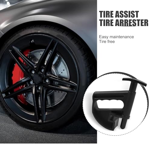 Image of 1 PC Car Tire Changer, 5.7 inch x 6.03 inch High Strength Composite Plastic Lift-up Tire Auxiliary Tire Clamp, Multi-Function Rim Pry Wheel Changing Assistant, Suitable for Most Cars (Black)