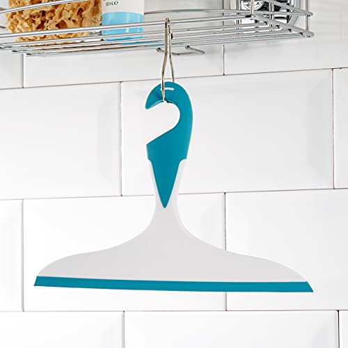 Image of WENKO 20177100 Bathroom Squeegee Loano Light Blue - for Bathroom and Shower, Plastic, Light Blue