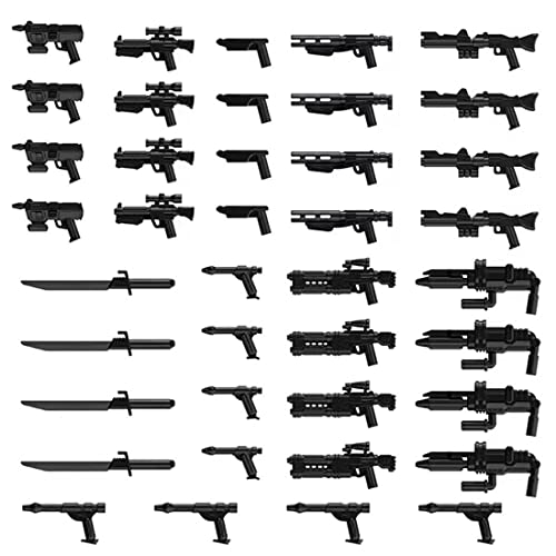 Onenineten 48St. Custom Waffen Maske Helm Weste Set für Lego Star Wars Minifigur, Sci-Fi Style Waffen Bausteine… – Bild 5