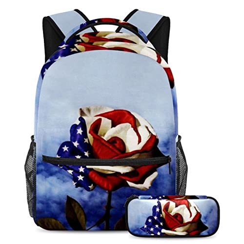 Sac à dos avec trousse Independence Day pour garçons et filles