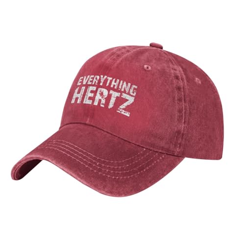 Everything Hertz Sandwich Cap Unisex Classic Baseball Capunisex Adjustable Casquette Dad Hat Natural Red