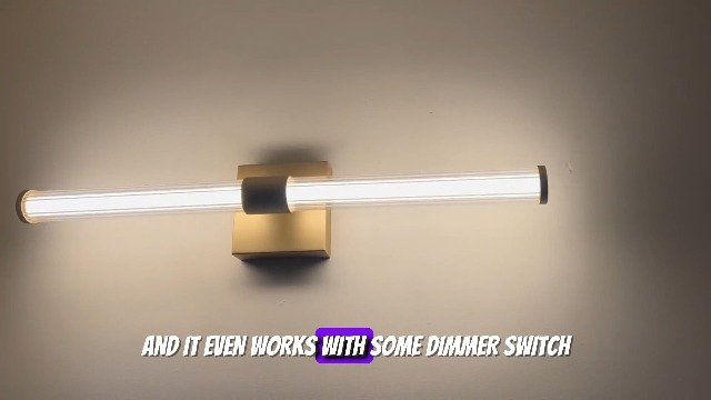 Image of Tubicen Gold LED Vanity Light Linear Vertical Wall Sconce Dimmable 25in | 360 Full Lighting, 12W Vanity Light Bar Modern Slim Wall Light Fixture for Living Room Bathroom Bedroom, Warm White