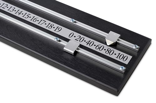Funky Chalk BLACK Wooden 2 Player Snooker Scoreboard with Chrome Rails and Sliders - 19 Inches - Image 4