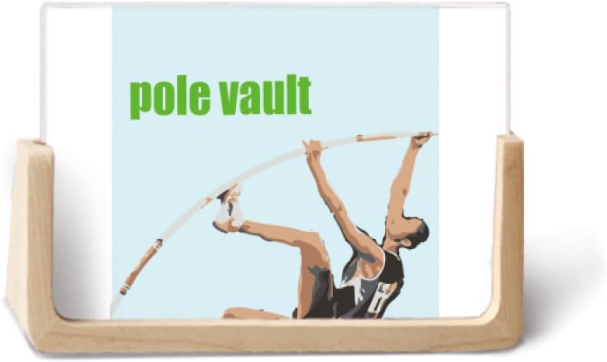 Pole Vault Field Events Art Deco Fashion Photo Wooden Photo Frame Tabletop Display