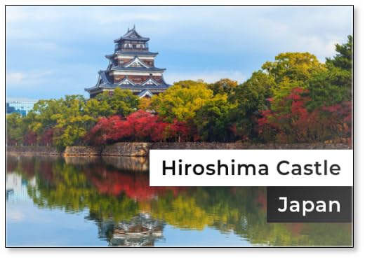 Kühlschrankmagnet Hiroshima Schloss Design 2