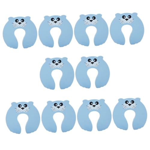 QUMIIRITY 10 Piezas Topes para Puertas Infantiles EVA Azul Protección Dedos Niña Bloqueo Seguro Antideslizante para Evitar Pellizcos y Daños Marcos
