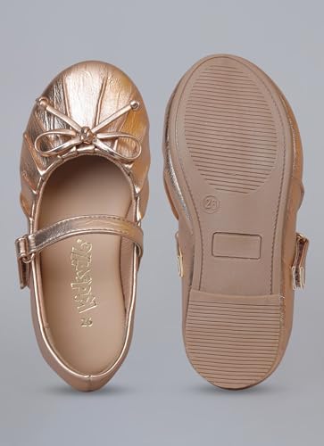 Image of Kidsville Girls Single Strap Ballerina Belly Shoes | Lightweight Comfortable Slip-On Ballet Flats | Casual Footwear for Kids Girls