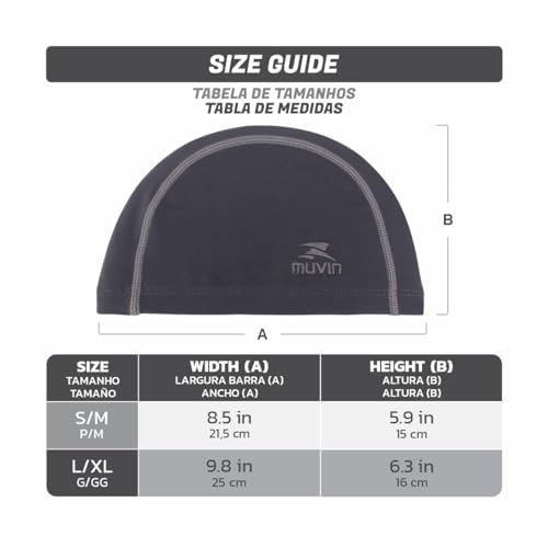 Touca de Natação Scenic Lz Muvin Tct-300 - Chumbo - P/m