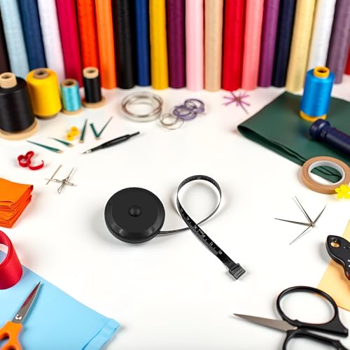 Cinta métrica mini retractable de plástico negro miniatura 6