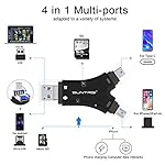 SD Card Reader for iPhone/ipad/Android/Mac/Computer/Camera,4 in1 Micro SD Card Reader Trail Camera Viewer, Portable Memory Card Reader SD Card Adapter for SD and TF Cards(Black) - Image 2